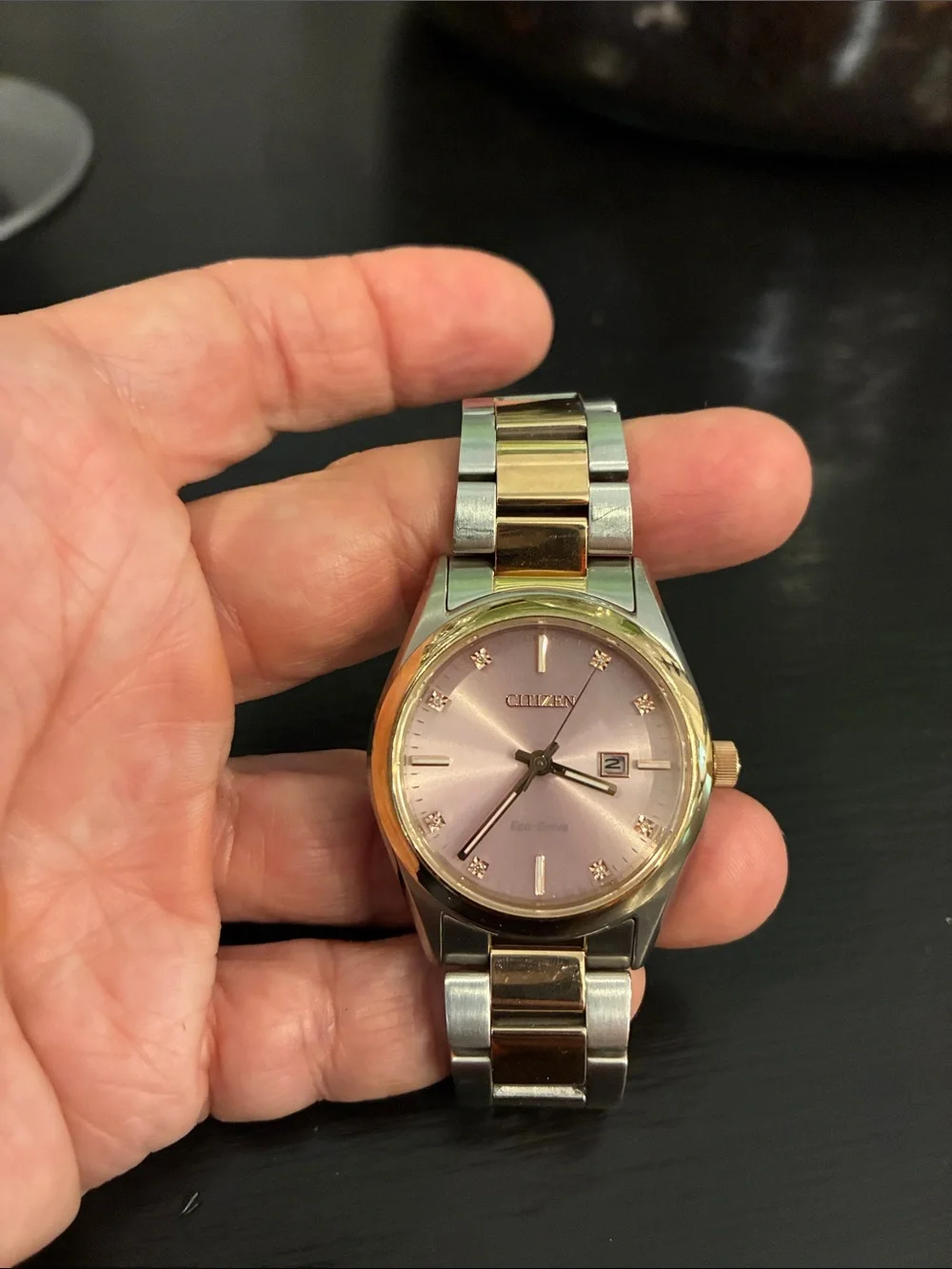 Eco-Drive Women's Sport Luxury Diamond Accent Two Tone Stainless Steel Watch
